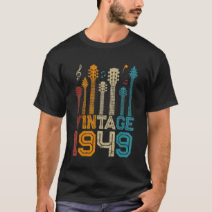 74th Birthday Vintage 1949 Guitarist Guitar T-Shirt