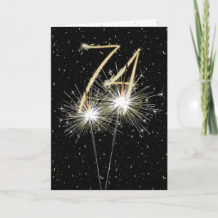74th wedding anniversary sparklers card