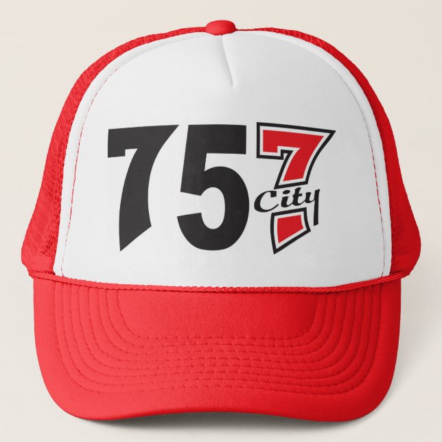 757city - Red/Black Trucker Hat (Front)