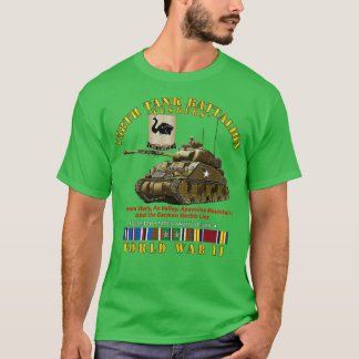 758th Tank Battalion Tuskers w Tank WWII EU SVC