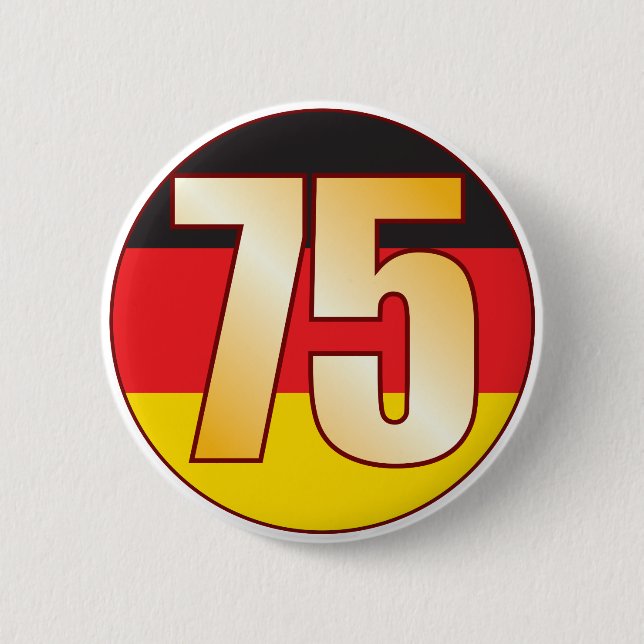 75 GERMANY Gold 2 Inch Round Button (Front)