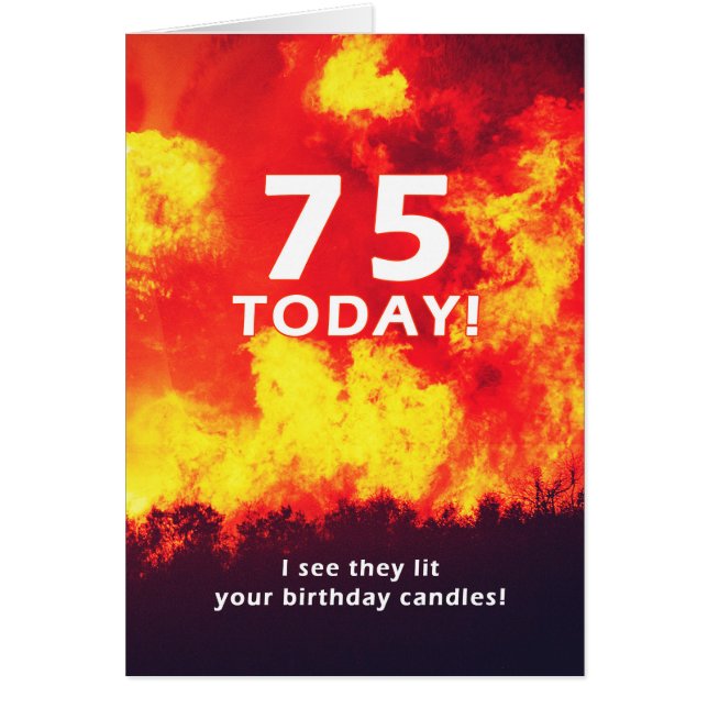 75 Humour de bougie d'incendie de forêt d'annivers (Devant)