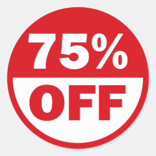 75% OFF CLASSIC ROUND STICKER