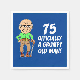 75 Officially A Grumpy Old Man Napkin