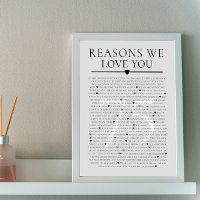 75 reasons why we love you 80th 60th birthday 40th