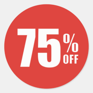 75% Soixante-Quinze Pour Cent De Réduction Sticker