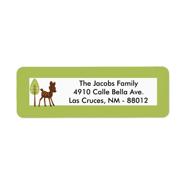 .75"x2.25" Adresse de retour Label Forest Friends (Devant)