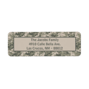 .75"x2.25" ARMY ACU Camo Return Address Label