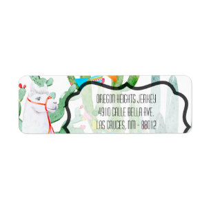 .75"x2.25" Business Address Label Boho Llama Bohem