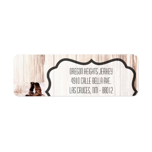 .75"x2.25" Business Address Label Boots Country Ru (Front)