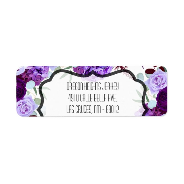 .75"x2.25" Business Address Label Lavender Hibiscu (Front)