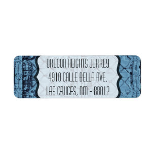.75"x2.25" Business Address Label Rustic Tin Panel