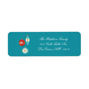 .75"x2.25" Christmas Ornament Return Address Labe