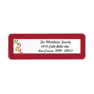 .75"x2.25" NOEL Christmas Santa Return Label
