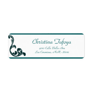 .75"x2.25" Return Address Arabian Teal
