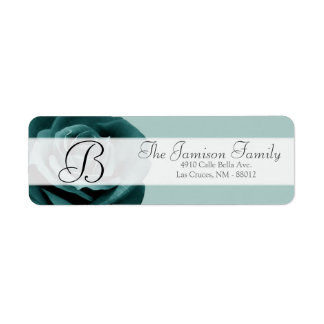 .75"x2.25" Return Address Blue Rose