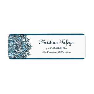 .75"x2.25" Return Address Deep Moroccan Blue