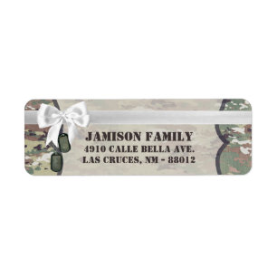 .75"x2.25" Return Address Label Army OCP Camo Unif