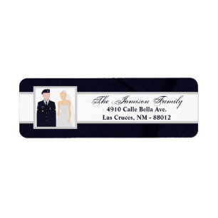 .75"x2.25" Return Address Label ARMY Uniform Blues