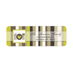 .75"x2.25" Return Address Label China Plate Silver