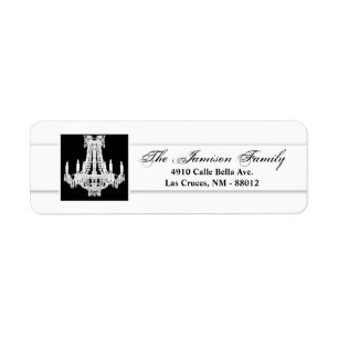.75"x2.25" Return Address Label Crystal Chandelier