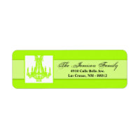 .75"x2.25" Return Address Label Crystal Chandelier