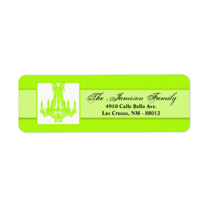 .75"x2.25" Return Address Label Crystal Chandelier