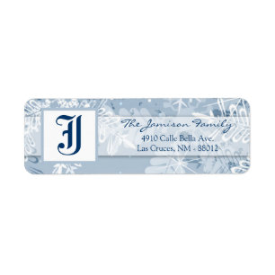 .75"x2.25" Return Address Label Crystal Snowflakes