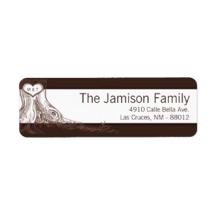 .75"x2.25" Return Address Label Fall Tree Initial