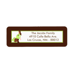 .75"x2.25" Return Address Label G Mod Mom Polka