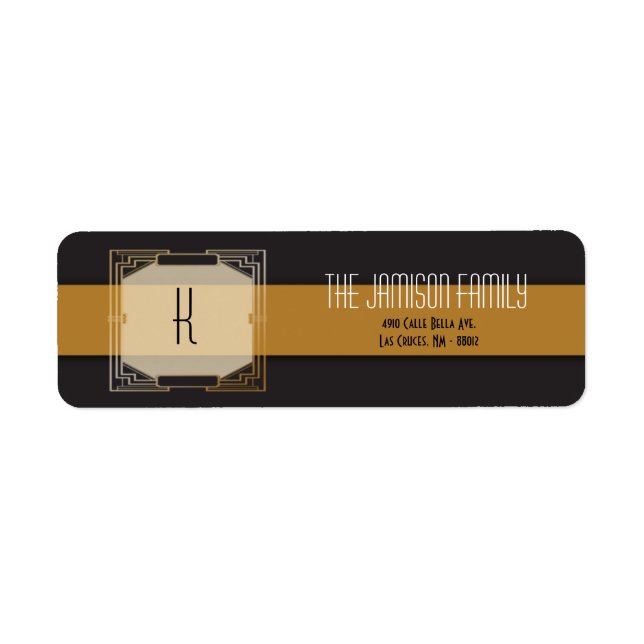 .75"x2.25" Return Address Label Gatsby Theme (Front)