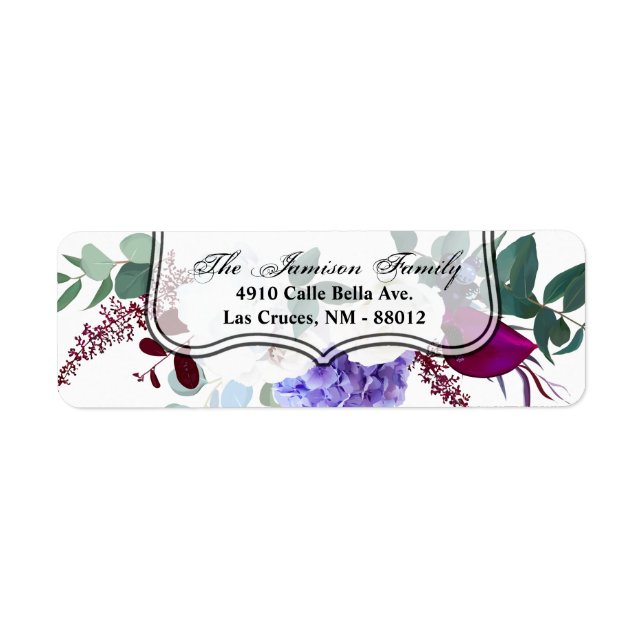 .75"x2.25" Return Address Label Lavender Hibiscus (Front)