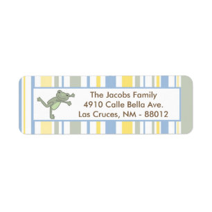 .75"x2.25" Return Address Label Leap Frog Turtle