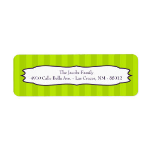 .75"x2.25" Return Address Label Lime Green Purple
