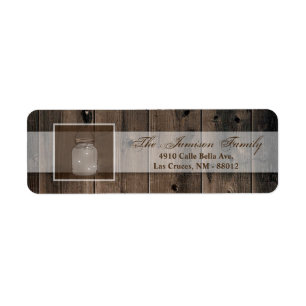 .75"x2.25" Return Address Label Mason Jar String