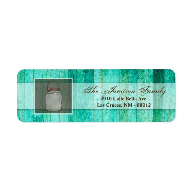 .75"x2.25" Return Address Label Mason Jar String (Front)