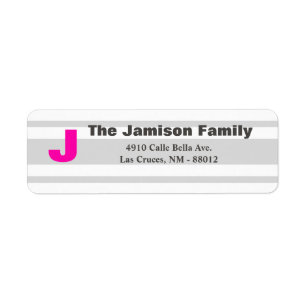 .75"x2.25" Return Address Label Modern Neon Stripe