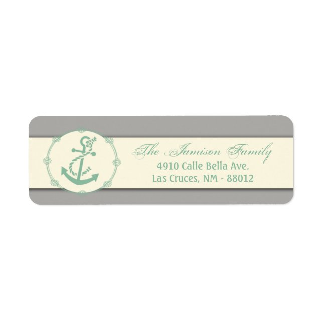 .75"x2.25" Return Address Label Nautical Knot Anch (Front)