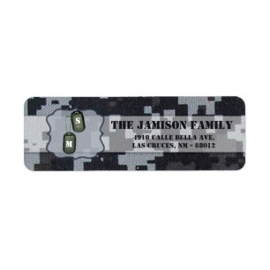 .75"x2.25" Return Address Label Navy DIGITAL PRINT