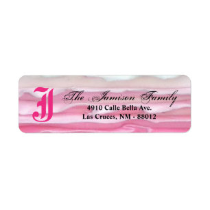 .75"x2.25" Return Address Label Ombre Stripe Pink