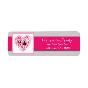 .75"x2.25" Return Address Label Pink Floral Petals