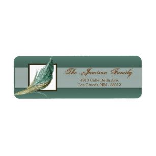 .75"x2.25" Return Address Label Quail Feather