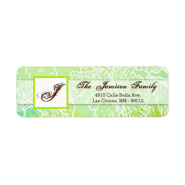 .75"x2.25" Return Address Label Spring Hibiscus (Front)