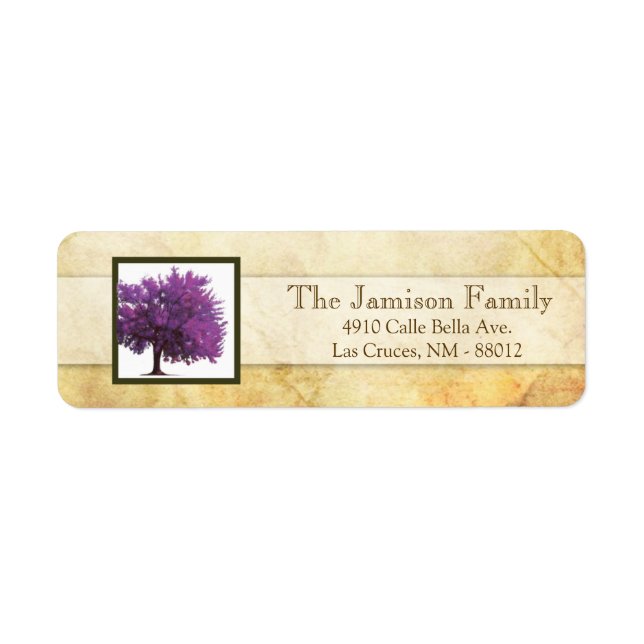.75"x2.25" Return Address Label Spring Tree Aged (Front)