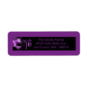 .75"x2.25" Return Address Label Sweet 16 Purple