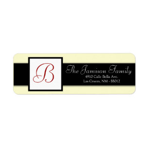.75"x2.25" Return Address Yellow and Lady Bug