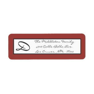 .75"x2.25" Return Label Burberry Plaid Fabric