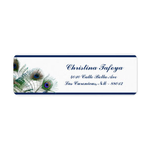 .75" x 2,25" paon d'adresse de retour fait varier