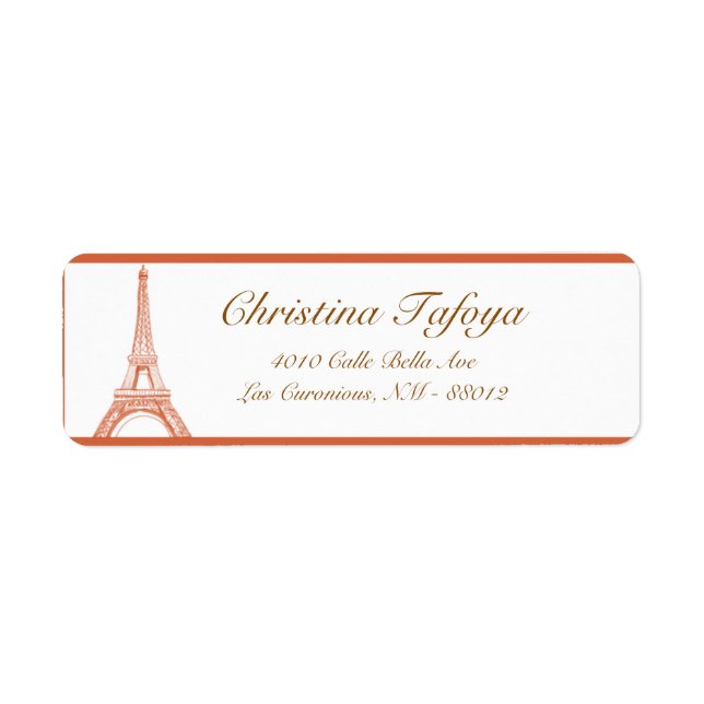 .75" x 2.25" Return Address Paris Peach (Front)