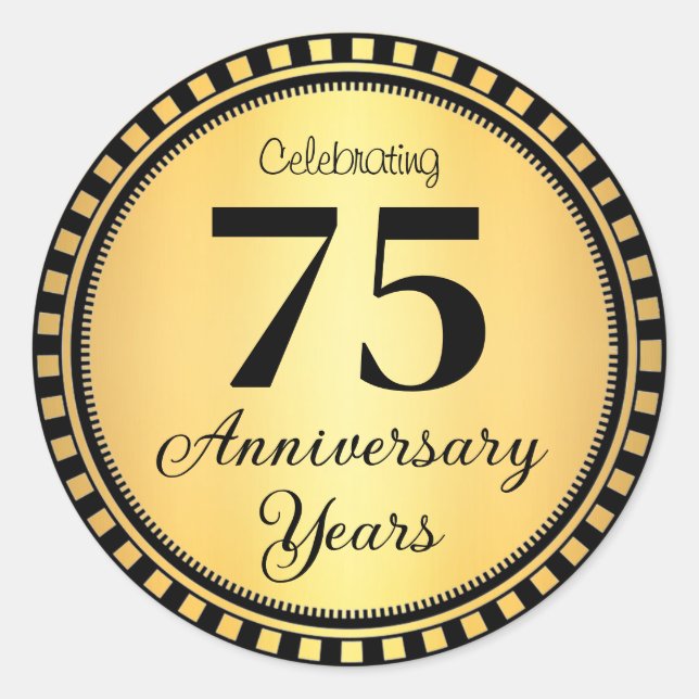 75 Year Anniversary Envelope Seal (Front)